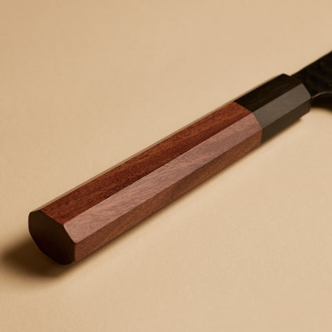 Gyuto octagonal wa handle in ebony and rosewood